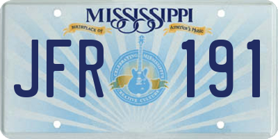 MS license plate JFR191