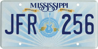 MS license plate JFR256