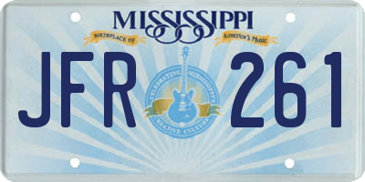 MS license plate JFR261