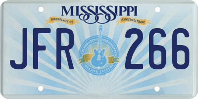 MS license plate JFR266