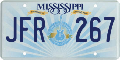 MS license plate JFR267