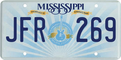 MS license plate JFR269