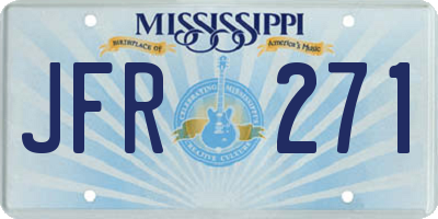 MS license plate JFR271