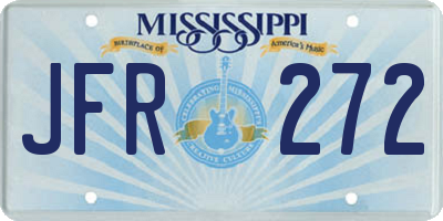MS license plate JFR272
