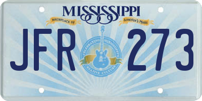 MS license plate JFR273
