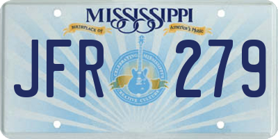 MS license plate JFR279