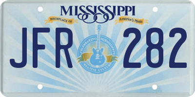 MS license plate JFR282