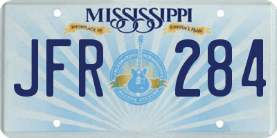 MS license plate JFR284