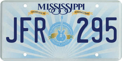 MS license plate JFR295