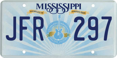 MS license plate JFR297