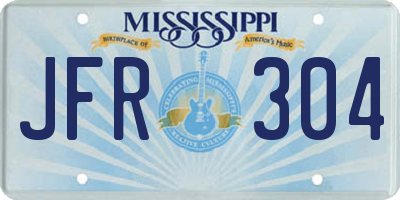 MS license plate JFR304