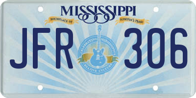 MS license plate JFR306