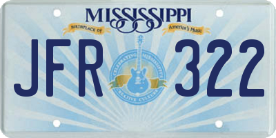 MS license plate JFR322