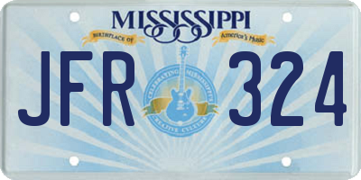 MS license plate JFR324