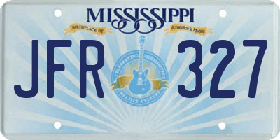 MS license plate JFR327