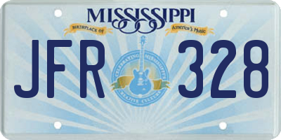 MS license plate JFR328