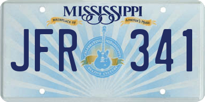 MS license plate JFR341