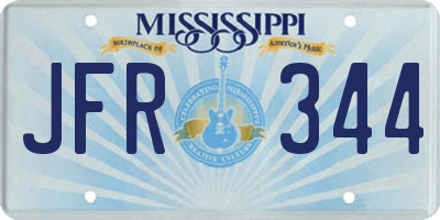 MS license plate JFR344