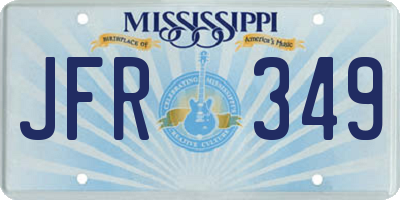 MS license plate JFR349