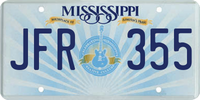 MS license plate JFR355