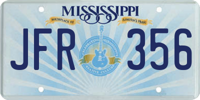 MS license plate JFR356