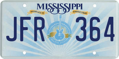 MS license plate JFR364