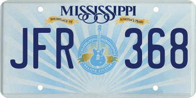 MS license plate JFR368