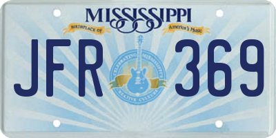MS license plate JFR369
