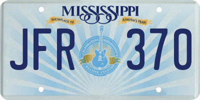 MS license plate JFR370