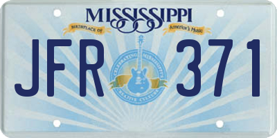 MS license plate JFR371