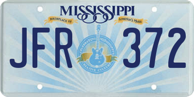 MS license plate JFR372