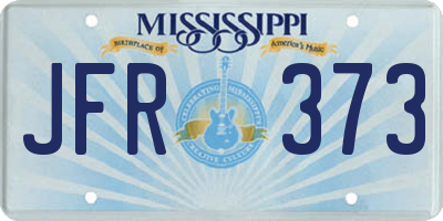 MS license plate JFR373