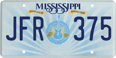 MS license plate JFR375