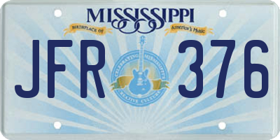 MS license plate JFR376