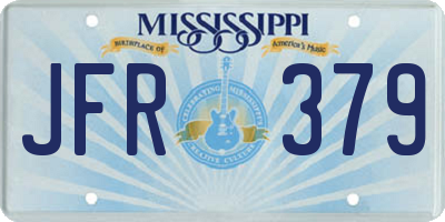 MS license plate JFR379