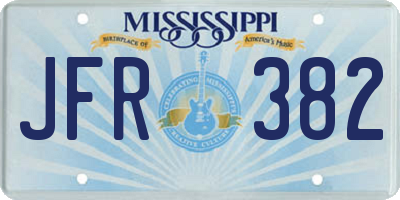 MS license plate JFR382