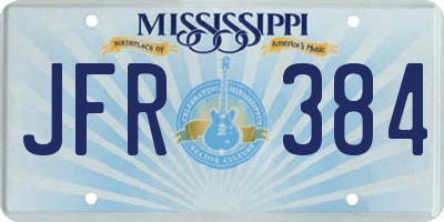 MS license plate JFR384