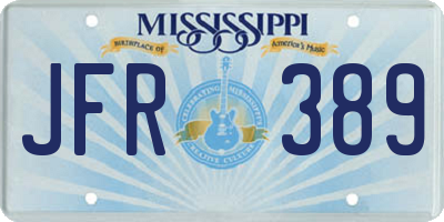MS license plate JFR389