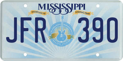 MS license plate JFR390