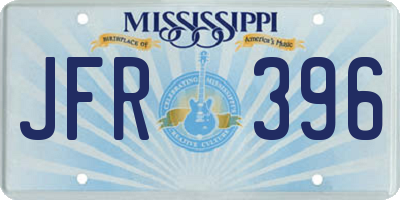 MS license plate JFR396