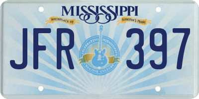 MS license plate JFR397