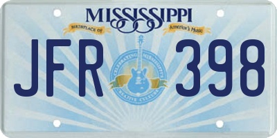 MS license plate JFR398