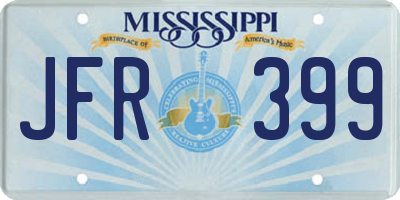 MS license plate JFR399