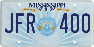 MS license plate JFR400