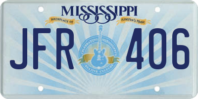 MS license plate JFR406