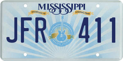 MS license plate JFR411