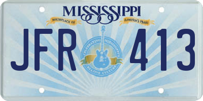 MS license plate JFR413