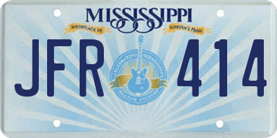 MS license plate JFR414