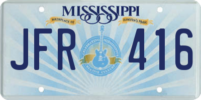 MS license plate JFR416