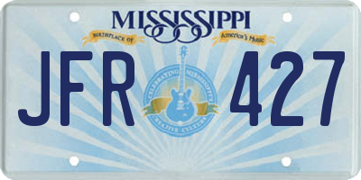 MS license plate JFR427